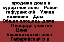 продажа дома в курортной зоне › Район ­ гафурийский › Улица ­ калинина › Дом ­ 21 › Общая площадь дома ­ 260 › Площадь участка ­ 14 › Цена ­ 6 500 000 - Башкортостан респ., Гафурийский р-н, Красноусольский с. Недвижимость » Дома, коттеджи, дачи продажа   . Башкортостан респ.